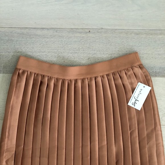 ⚡️Sold⚡️💸💸Maison Jules Pleated A-Line Midi Skirt - Picture 3 of 8